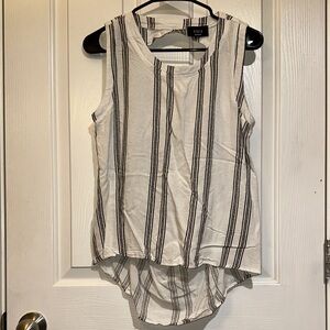 Vici Black and White Striped Tank Top